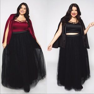 Black Tulle Maxi Skirt